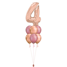 Load image into Gallery viewer, Bouquet of 7 Balloons - Rose Gold &amp; Mauve
