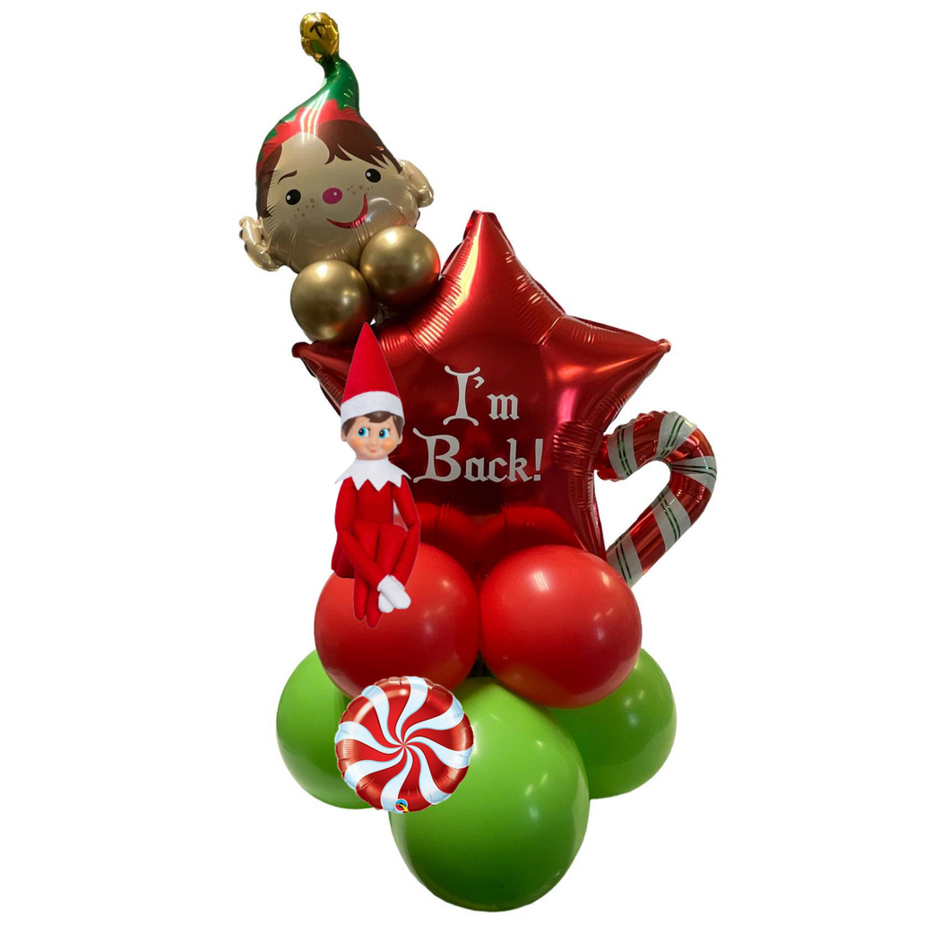 Candy Explosion Elf Arrival Balloon Marquee