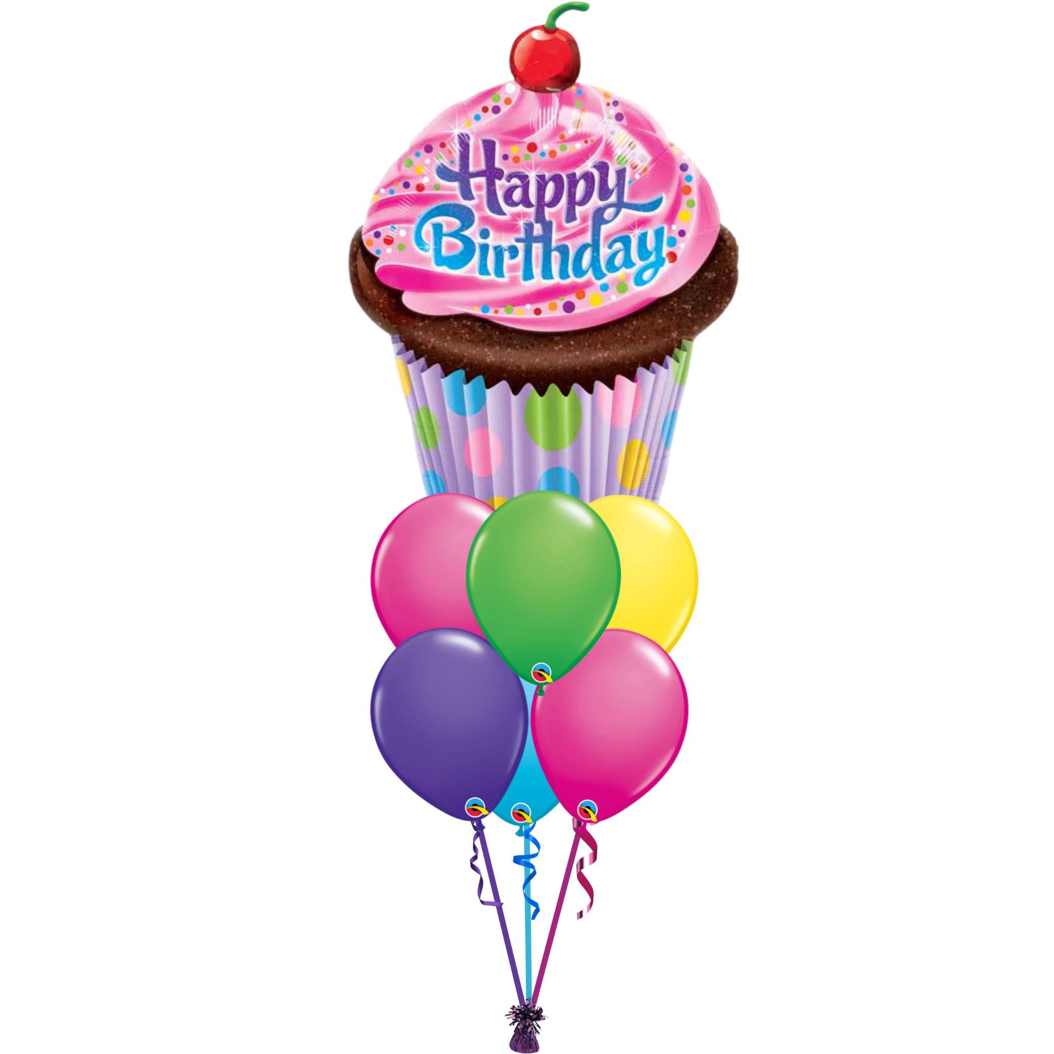 Jumbo Birthday Cupcake Bouquet Just Baskits and Balloon Decor Jumbo Birthday Cupcake Bouquet Just Baskits and Balloon Decor