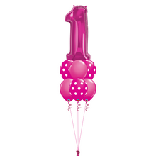 Load image into Gallery viewer, Bouquet of 7 Balloons - Pink Polka Dot
