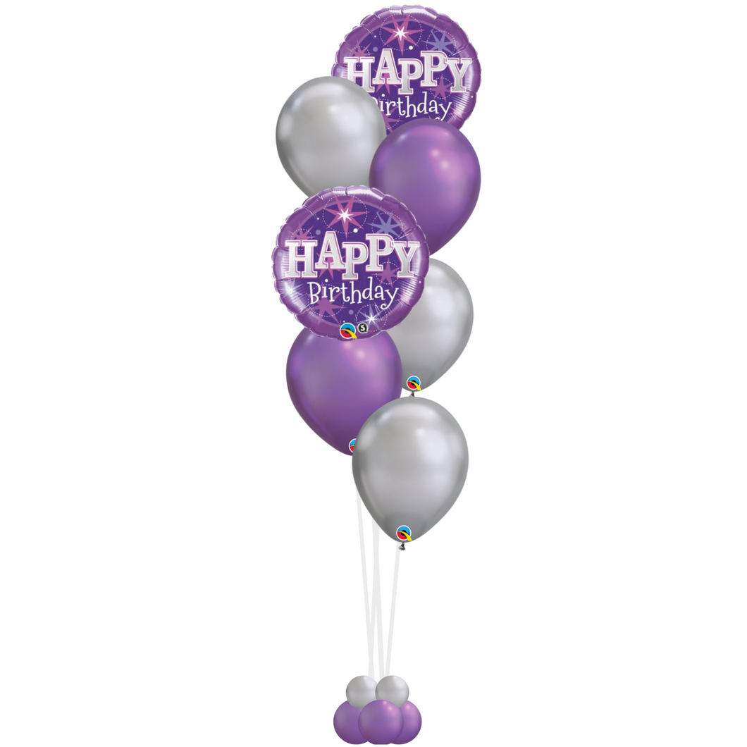 Purple Sparkles Balloon Bouquet