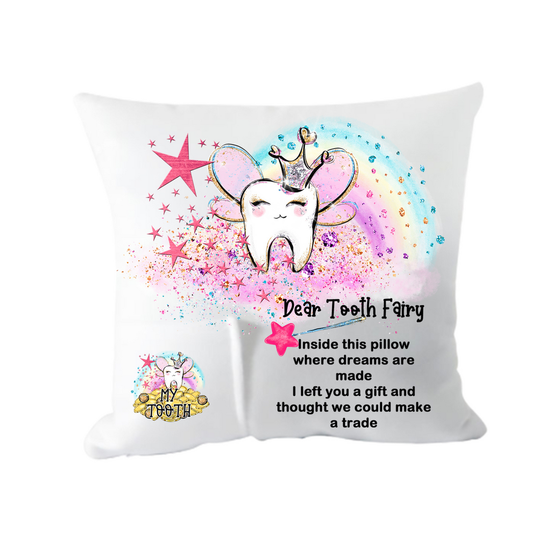 Tooth fairy Pocket Pillow - Glitter Girl