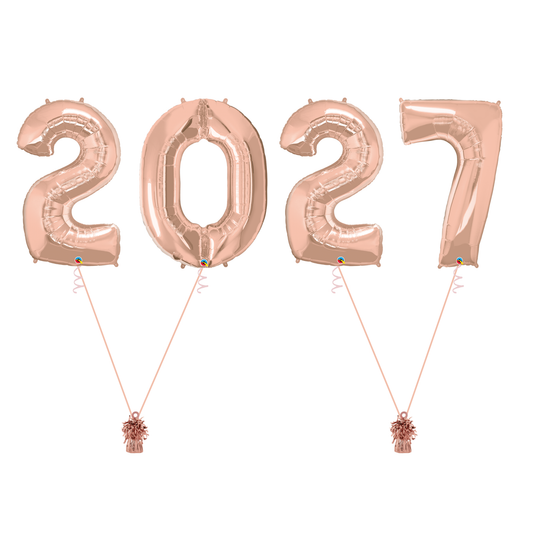 2027 - 34" Numbers - Rose Gold
