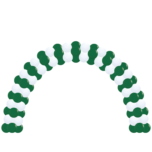 20ft Balloon Arch - Green and White