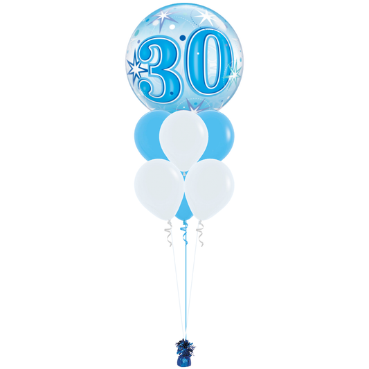 30th Birthday Blue Starburst Bouquet