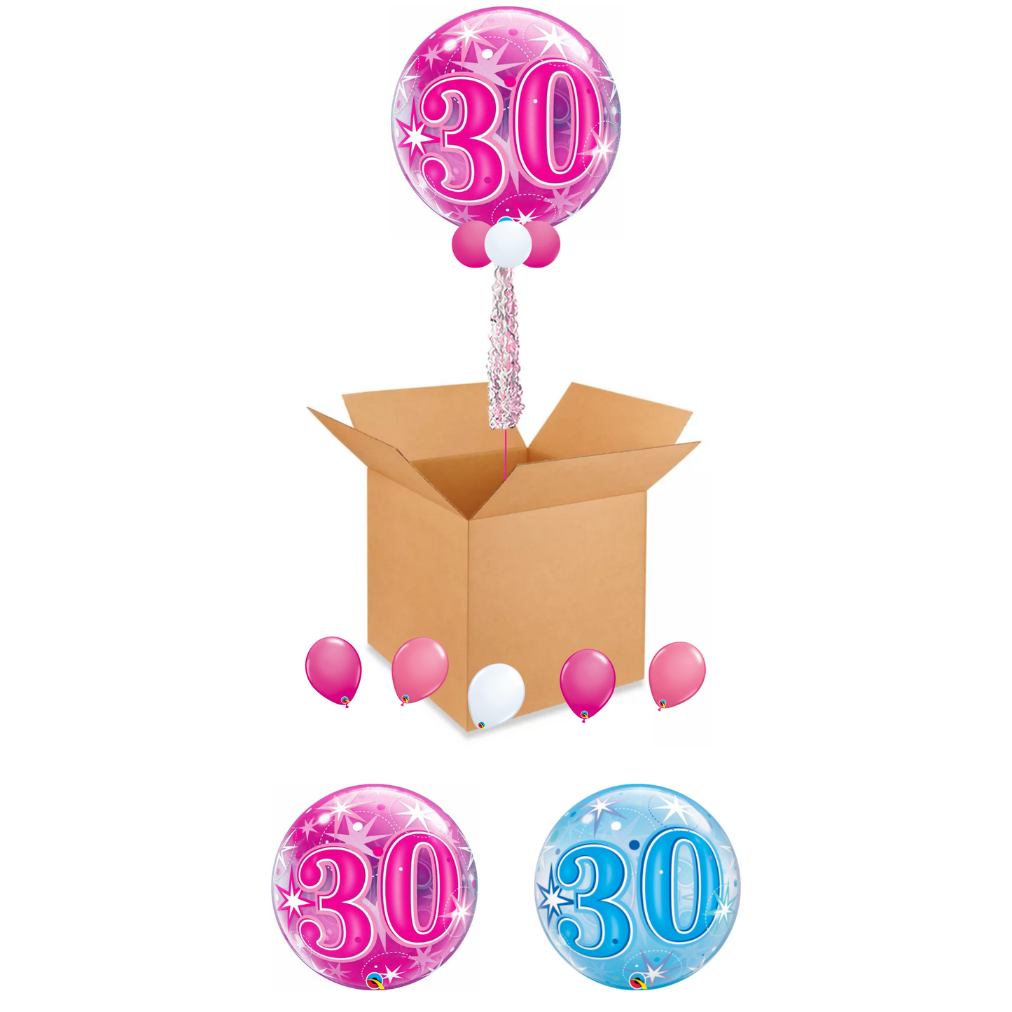 30th Sparkle Balloon in a Box