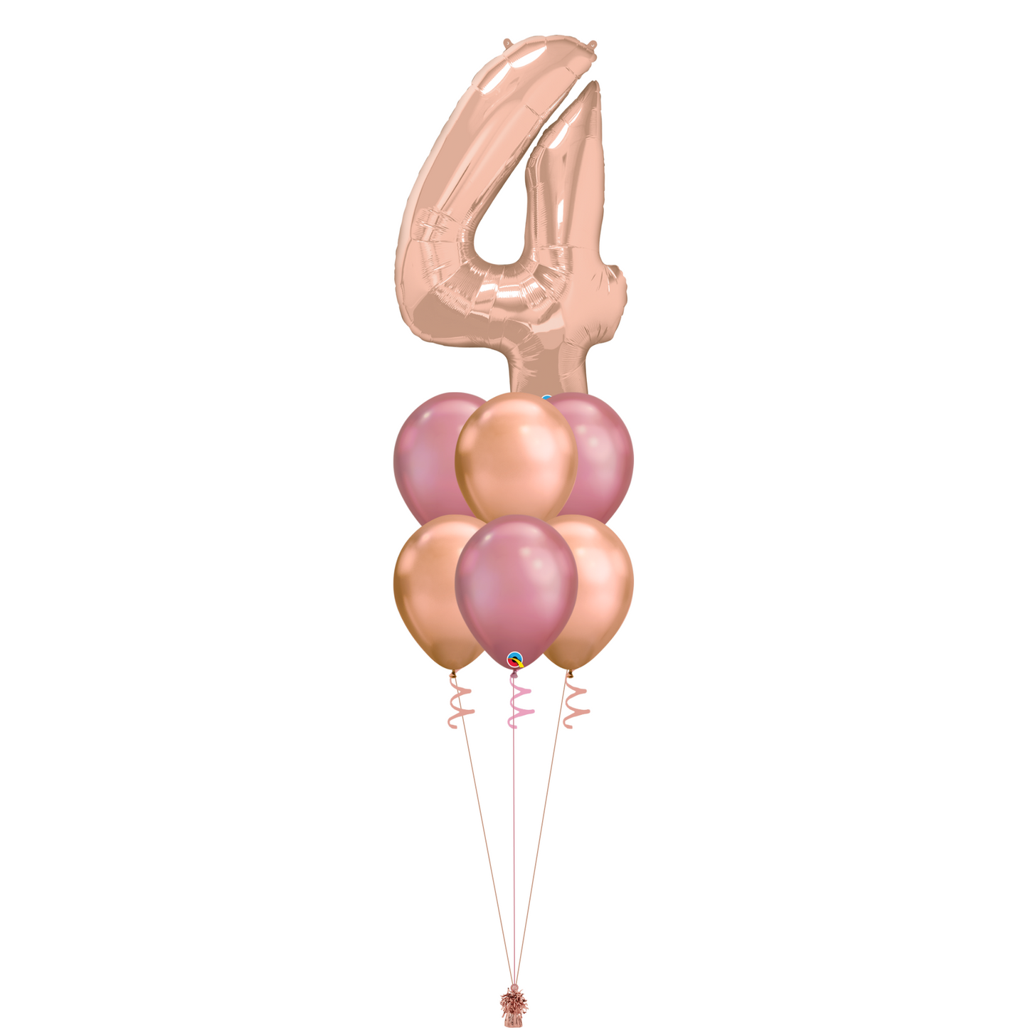 Bouquet of 7 Balloons - Rose Gold & Mauve