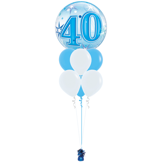 40th Birthday Blue Starburst Bouquet