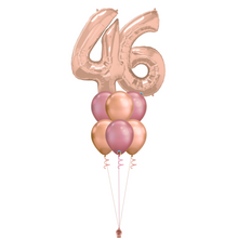 Load image into Gallery viewer, Bouquet of 8 Balloons - Rose Gold &amp; Mauve
