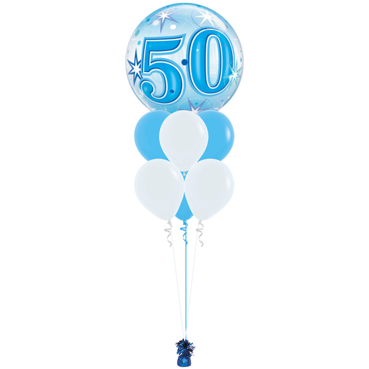50th Birthday Blue Starburst Bouquet