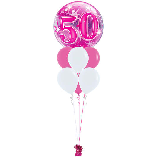 50th Birthday Pink Starburst Bouquet