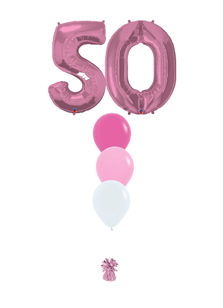 34" Double Digit 50th Balloon Bouquet