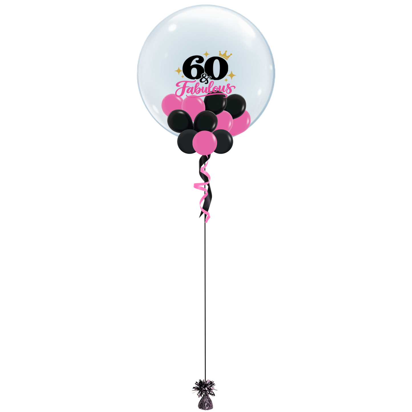 60 & Fabulous Bubble Balloon