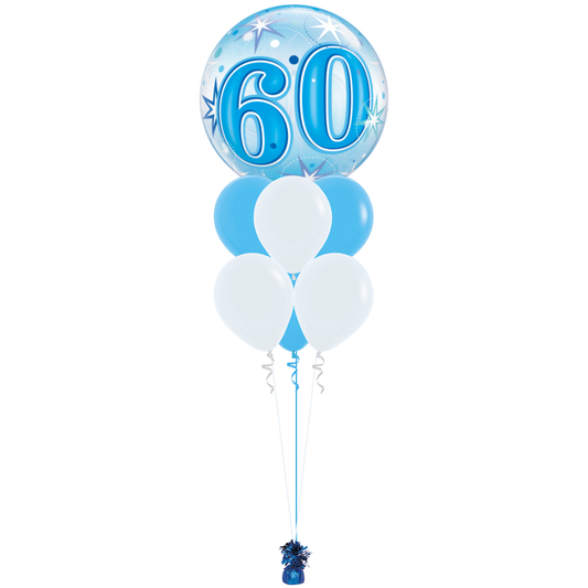 60th Birthday Blue Starburst Bouquet