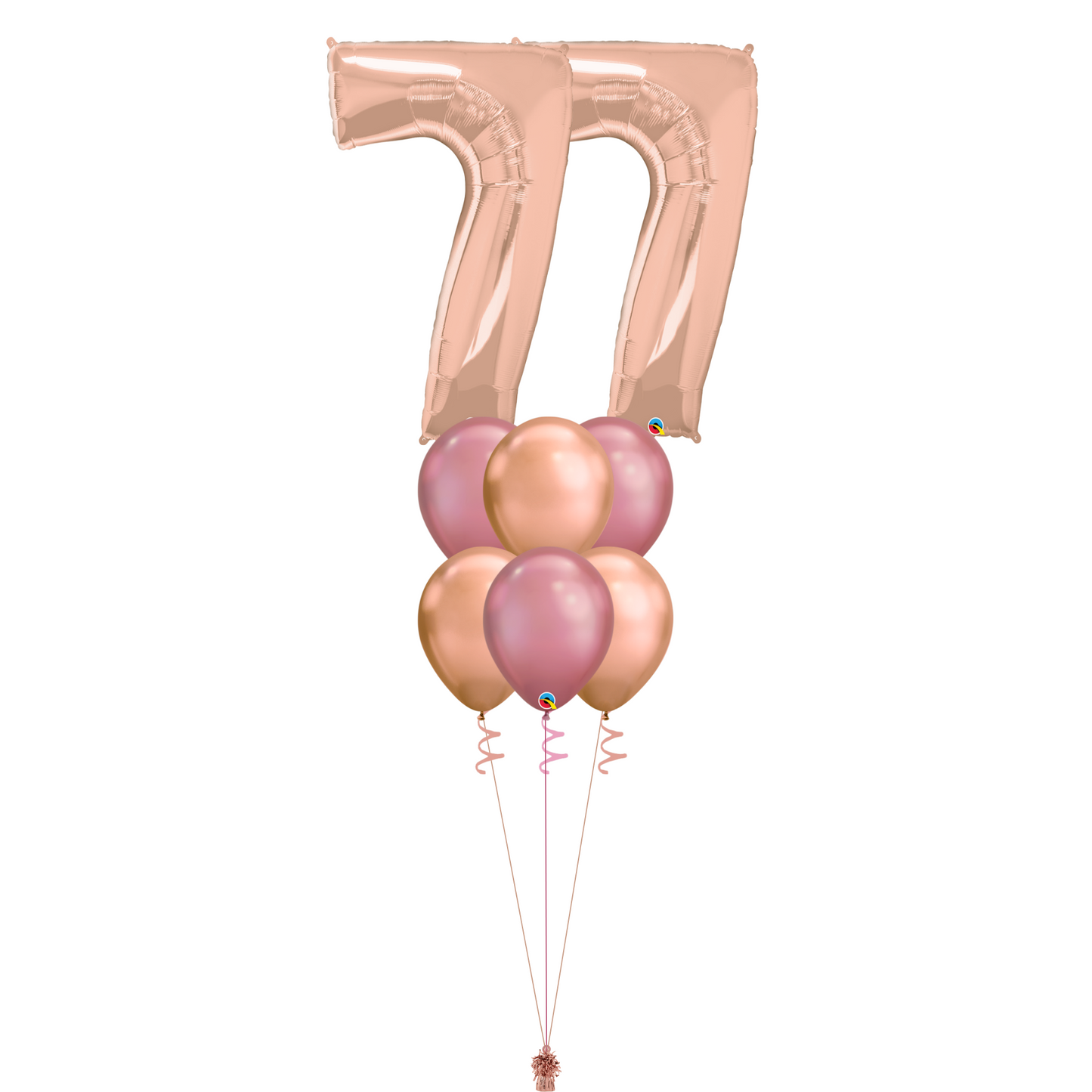 Bouquet of 8 Balloons - Rose Gold & Mauve