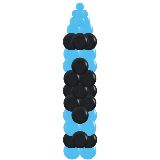 7ft Fashion Blue Crayon Balloon Column (Indoor)