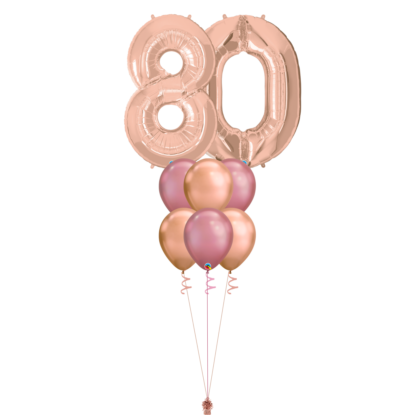 Bouquet of 8 Balloons - Rose Gold & Mauve