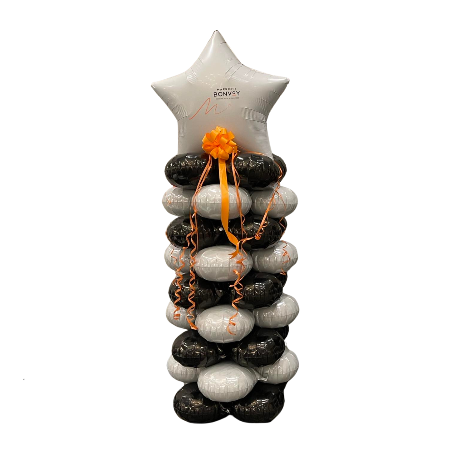 8ft Balloon Column with Logo & Bow