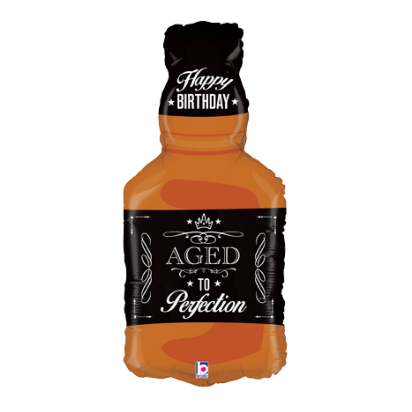 Aged to Perfection Whiskey Bottle 34" Foil Balloon