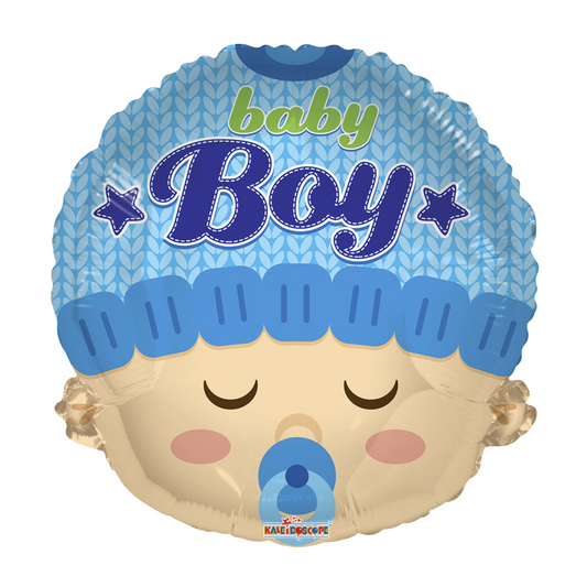 Baby Boy Head 18" Foil Balloon