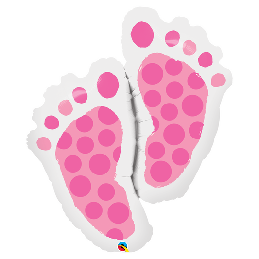 Baby Feet Pink 35" Foil Balloon