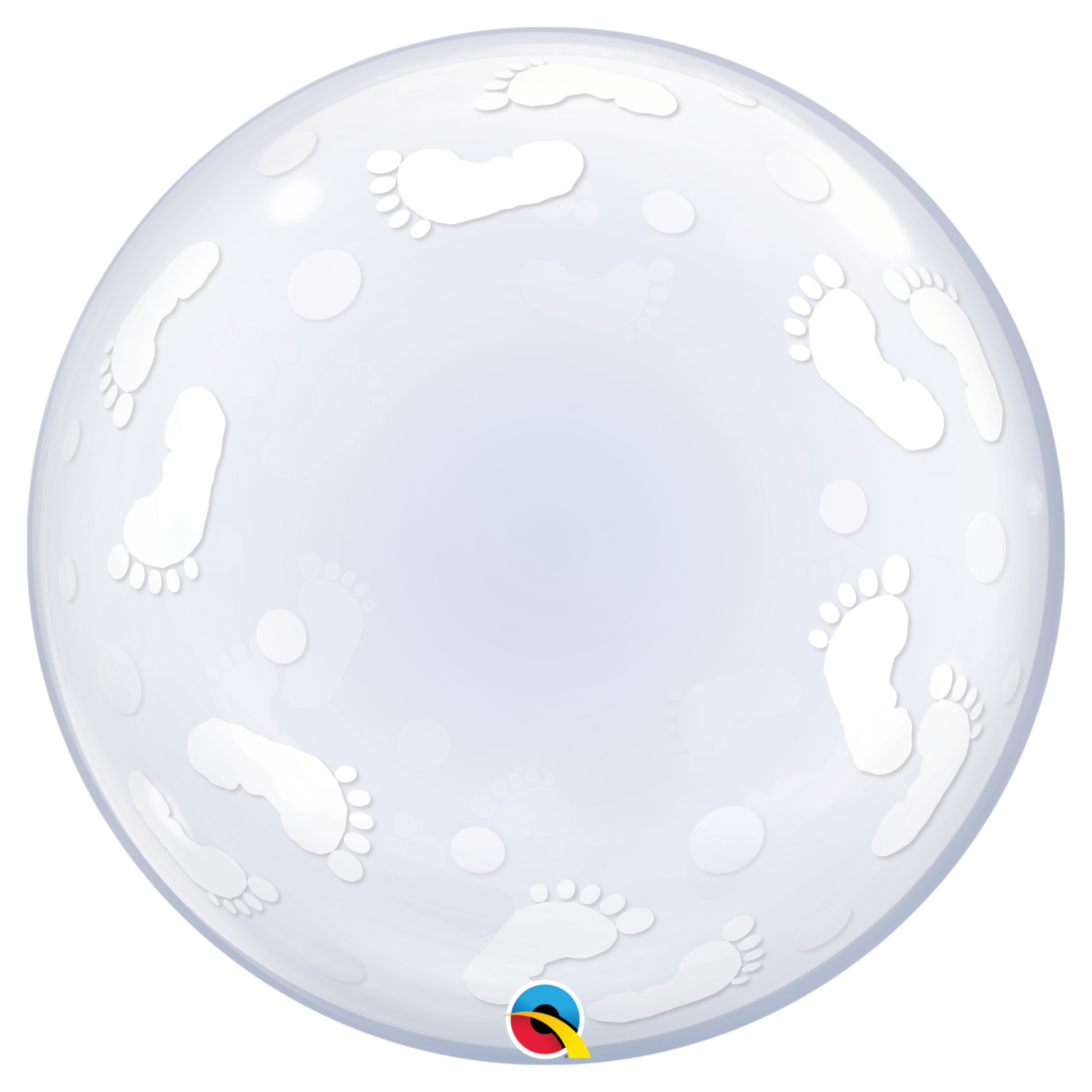 Baby Footprints 24" Bubble Balloon