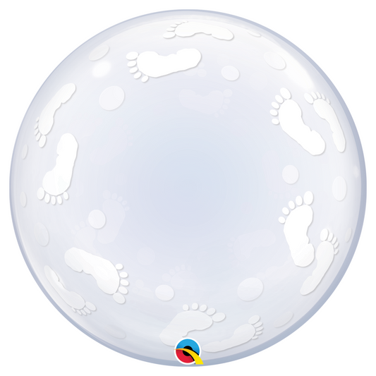 Baby Footprints 24" Bubble Balloon