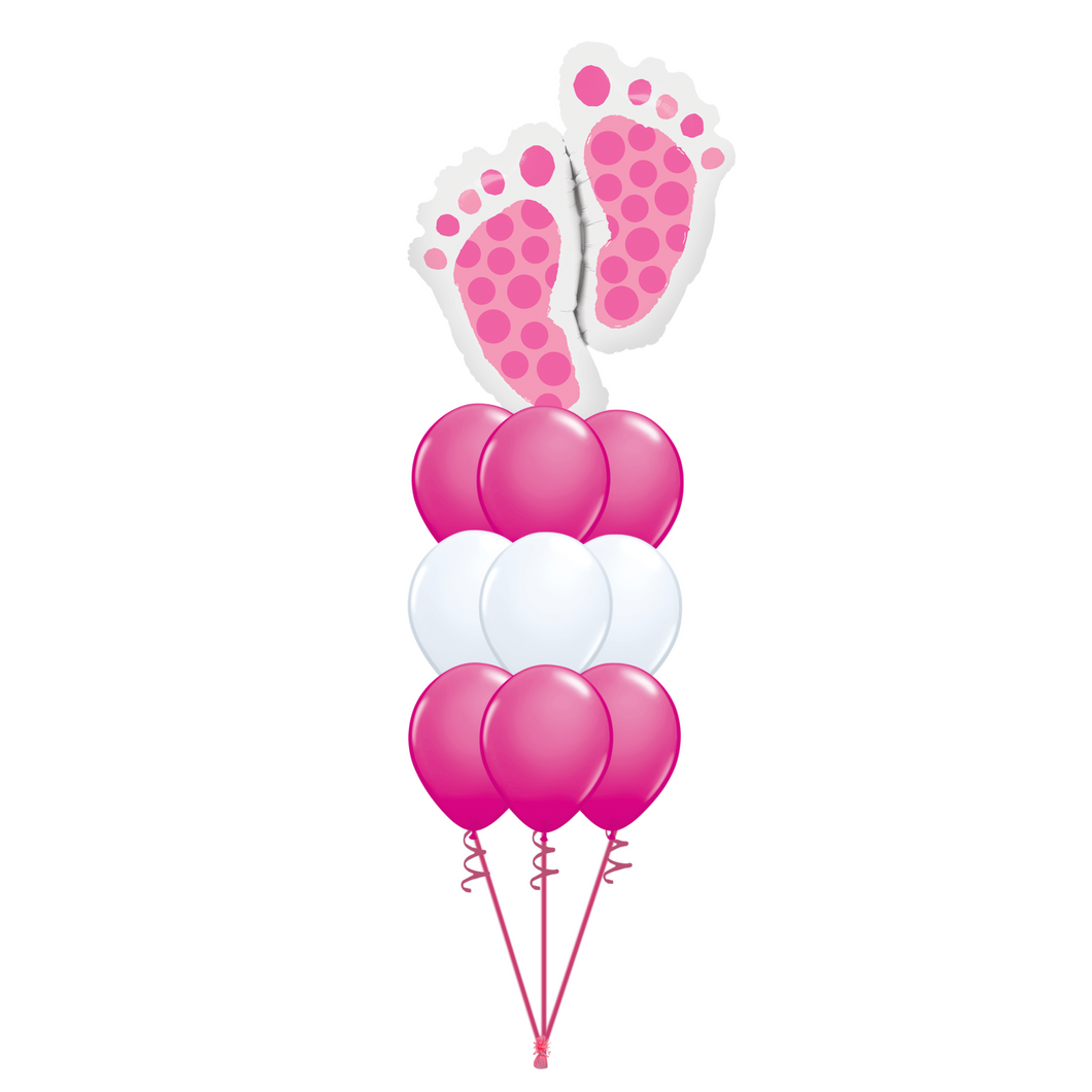Baby Girl Feet Balloon Bouquet