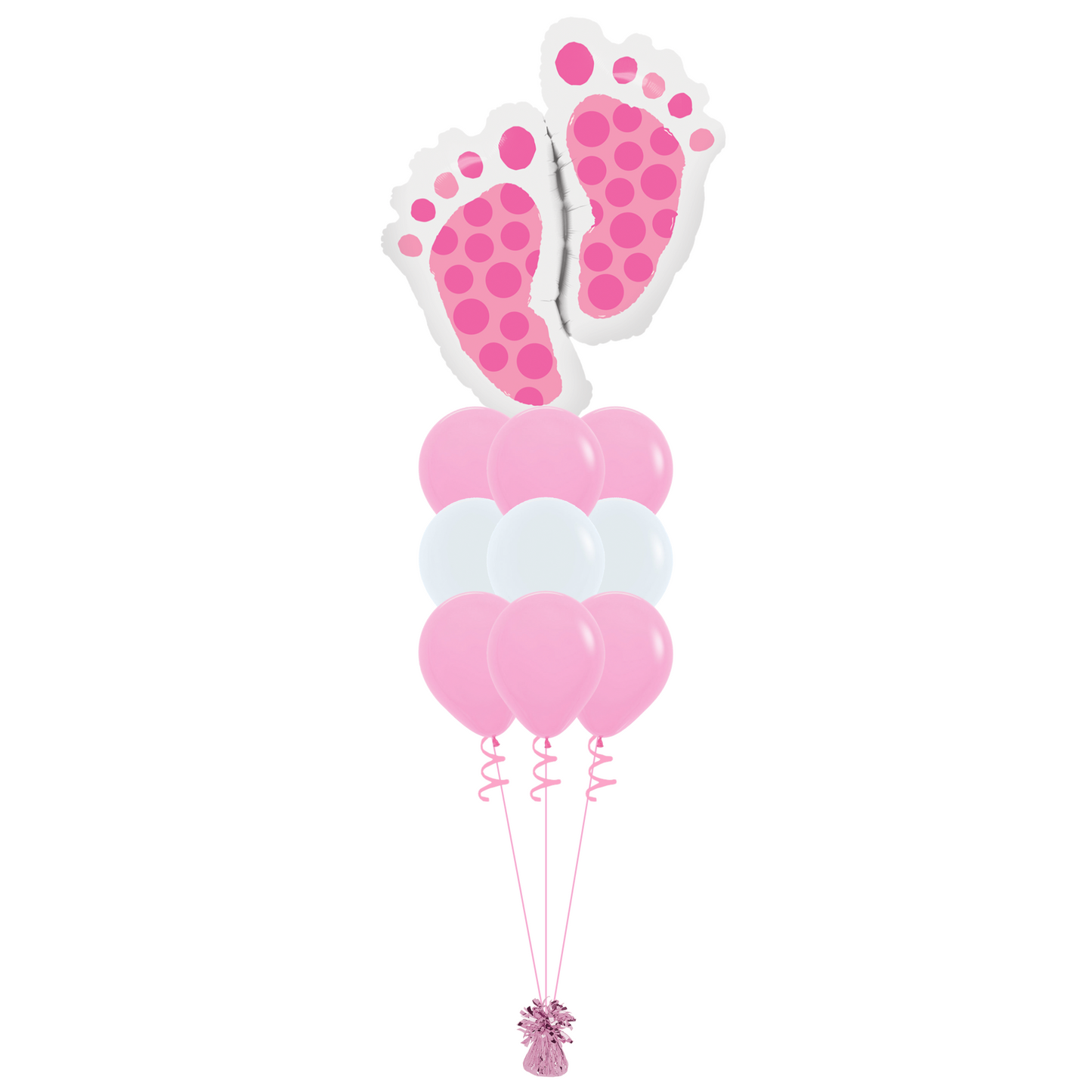 Baby Girl Feet Balloon Bouquet