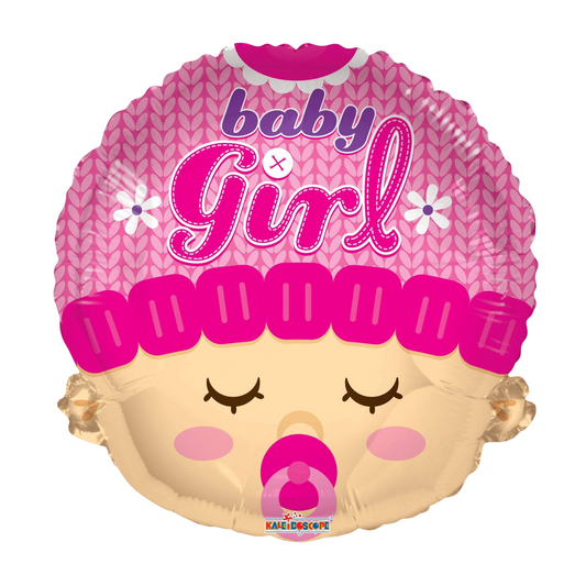 Baby Girl Head 18" Foil Balloon