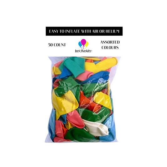 Bag of Balloons - 50 ct. Assorted Color Latex Balloons