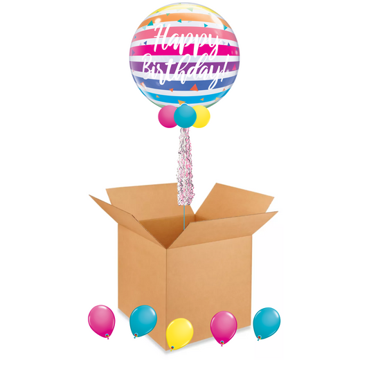 Birthday Bright Rainbow Balloon in a Box