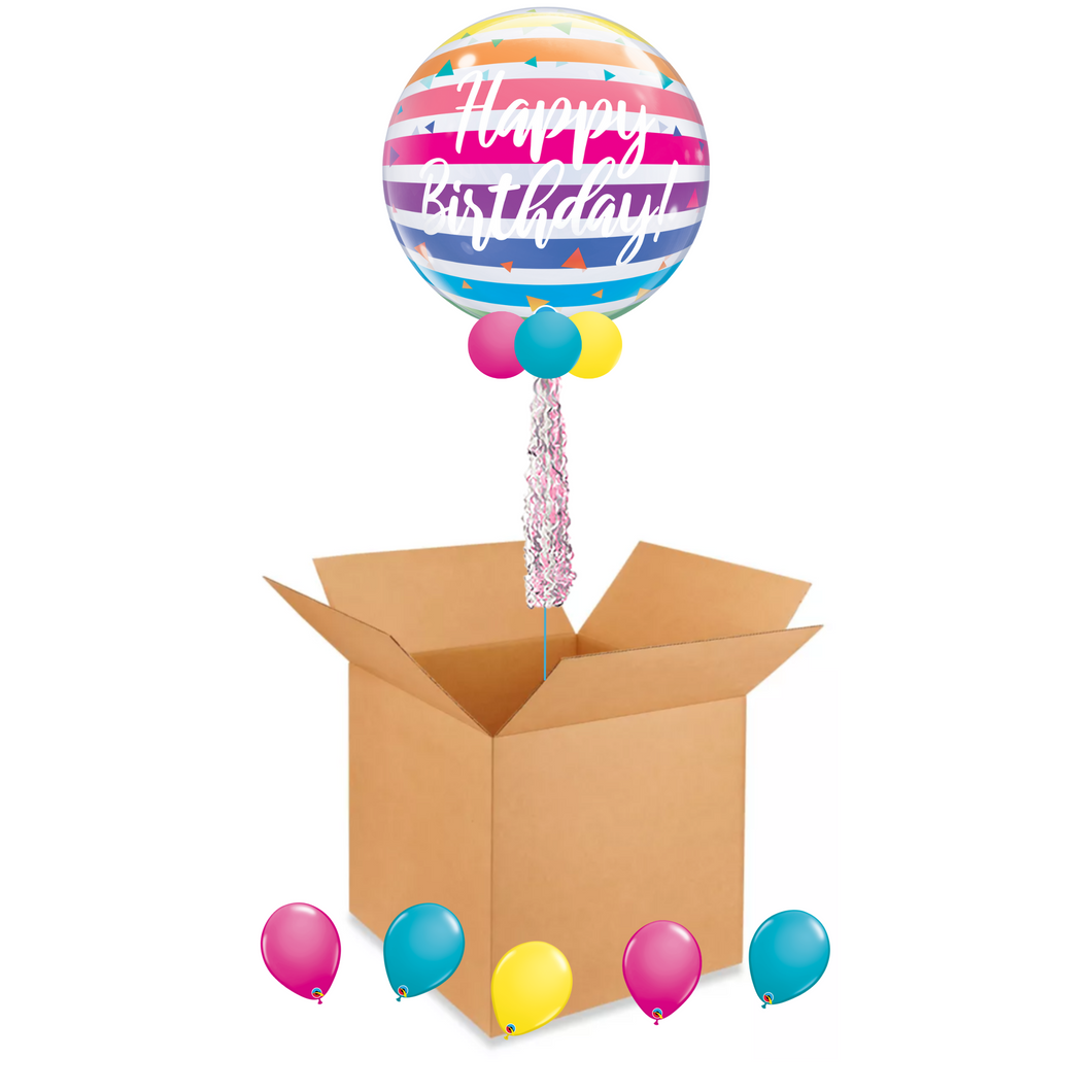 Birthday Bright Rainbow Balloon in a Box