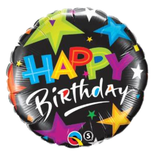 Birthday Brilliant Stars 18" Foil Balloon