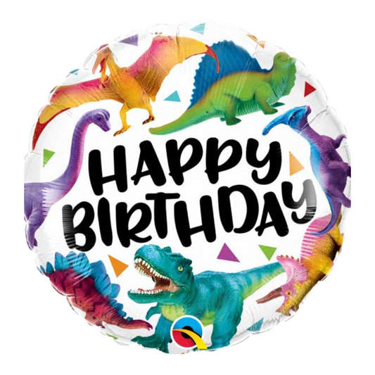 Birthday Colorful Dinosaurs 18" Foil
