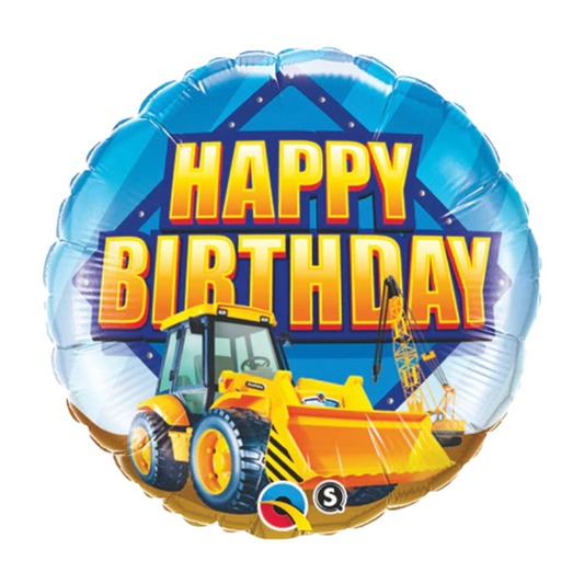 Birthday Construction Zone 18" Foil Balloon
