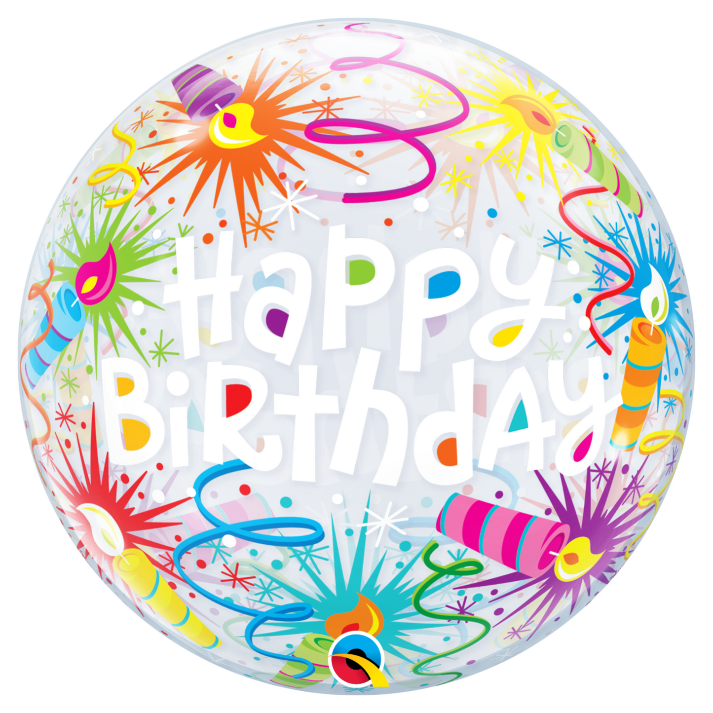 Birthday Lit Candles 22" Bubble Balloon