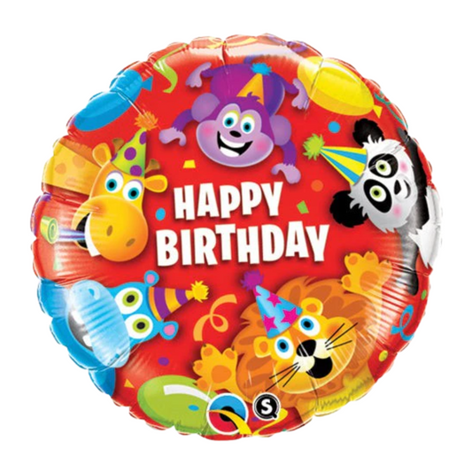 Birthday Party Animals 18" Foil