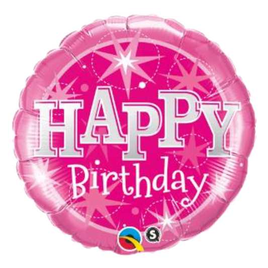 Birthday Pink Sparkles 18" Foil Balloon
