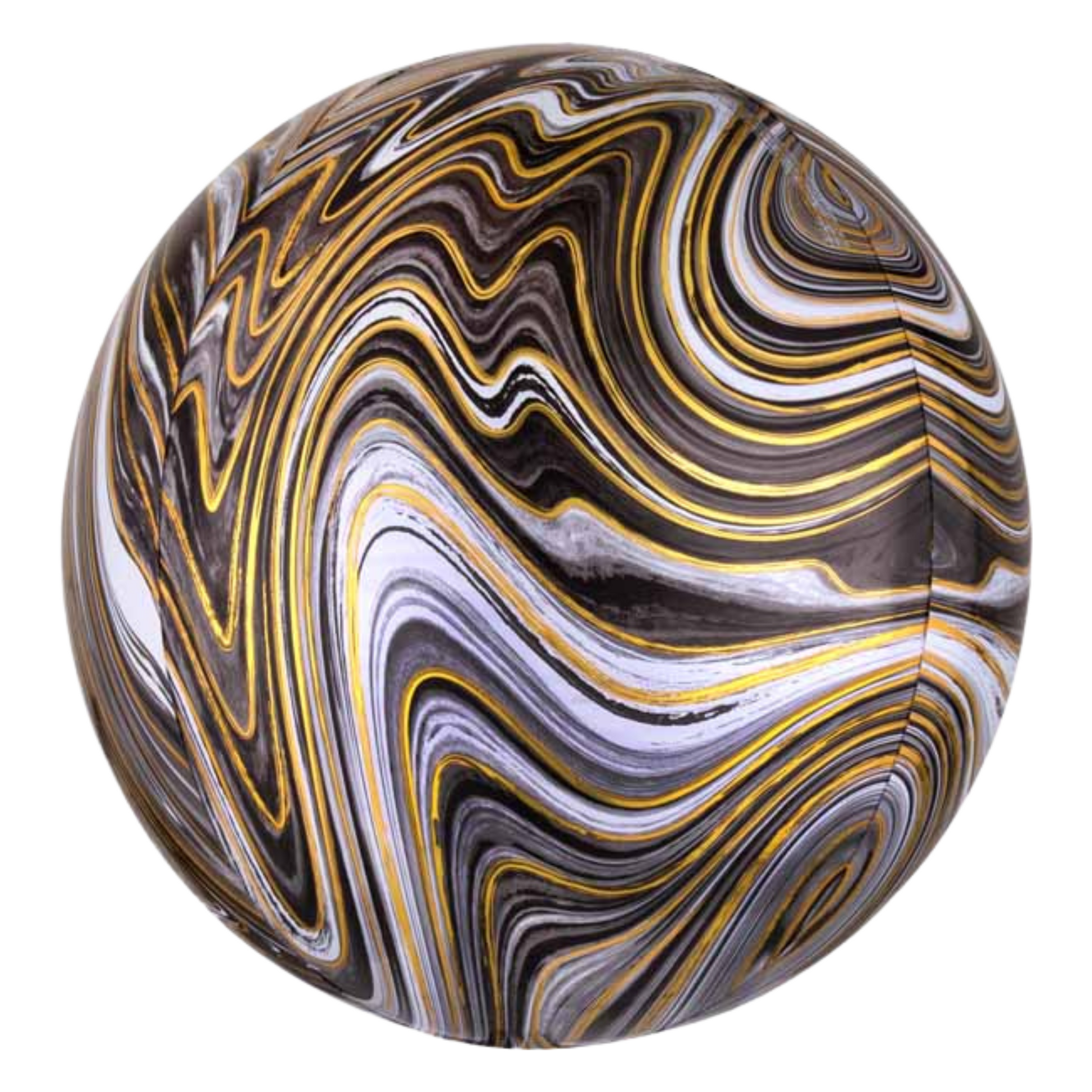 Black Marblez 16" Orb Balloon