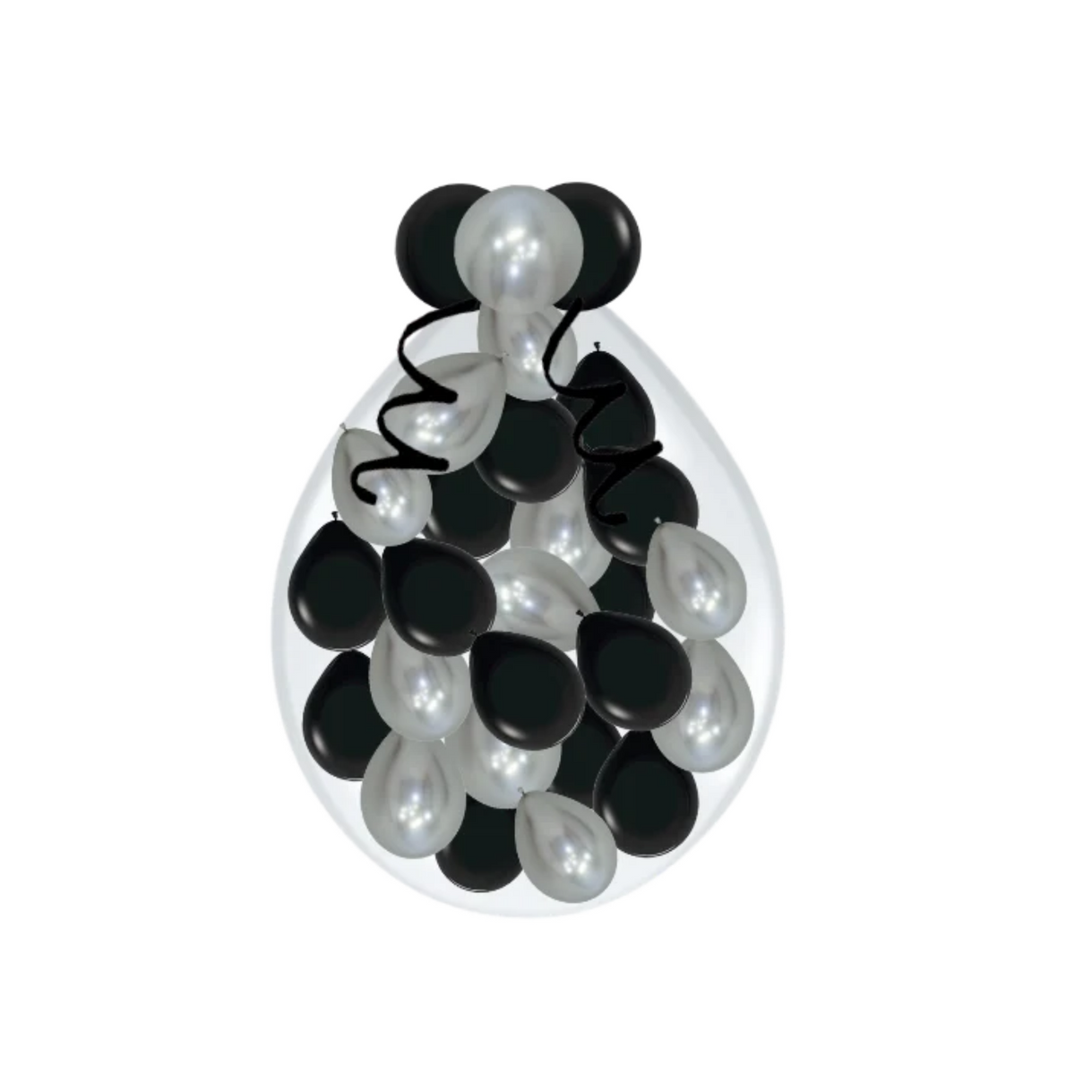 New Years Pop Drop - Black and Silver