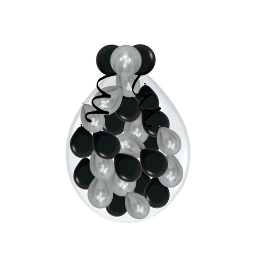 New Years Pop Drop - Black and Silver