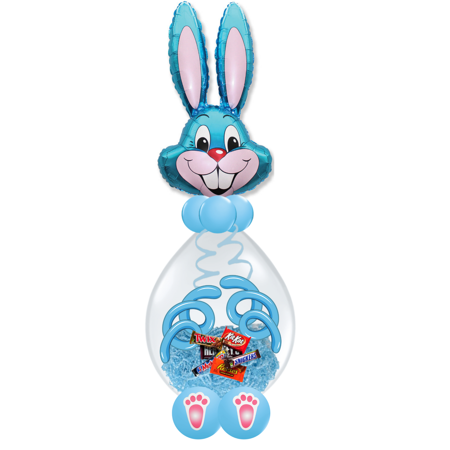 35" Bunny Stuffed Balloon - Blue