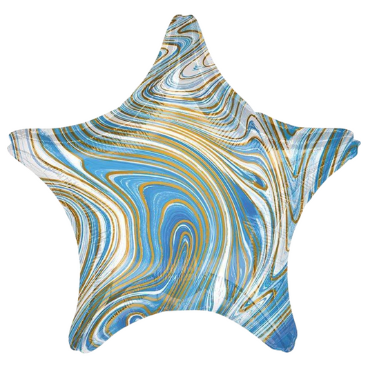 Marblez Blue Star 18" Foil Balloon