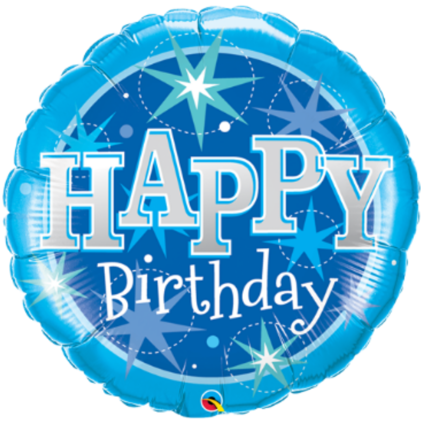 Blue Sparkle Birthday 36" Foil Balloon