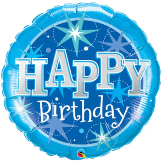 Blue Sparkle Birthday 36" Foil