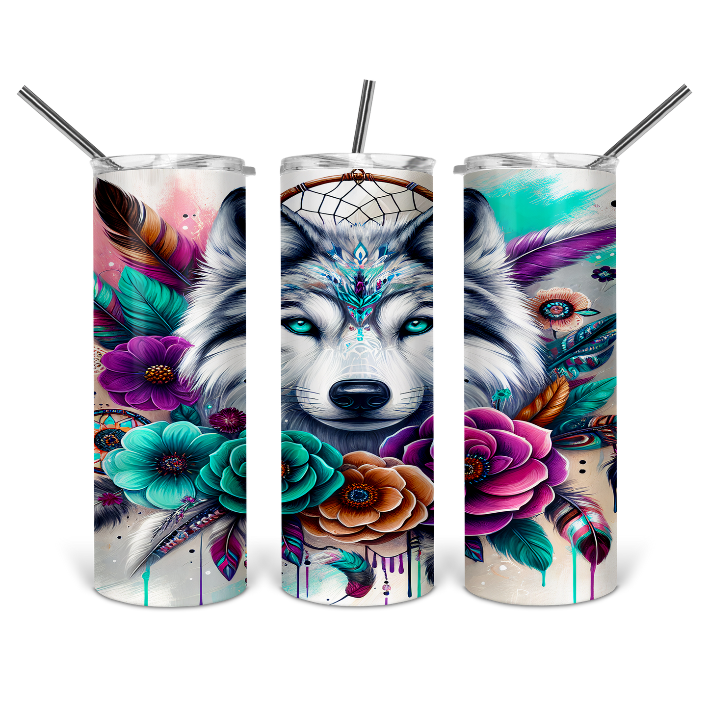 Boho Wolf Tumbler