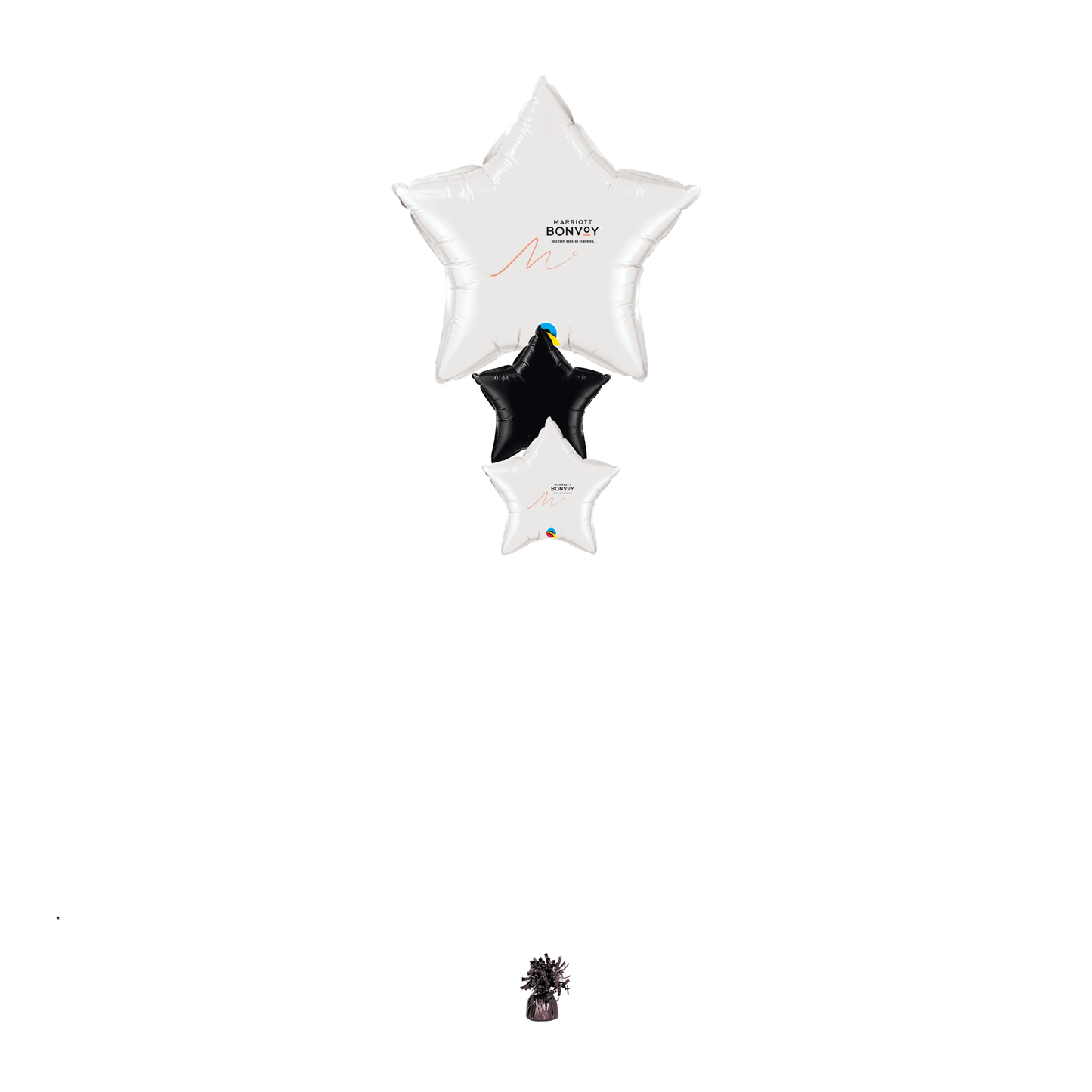 Bouquet of 3 with 36" Star with Bonvoy Logo