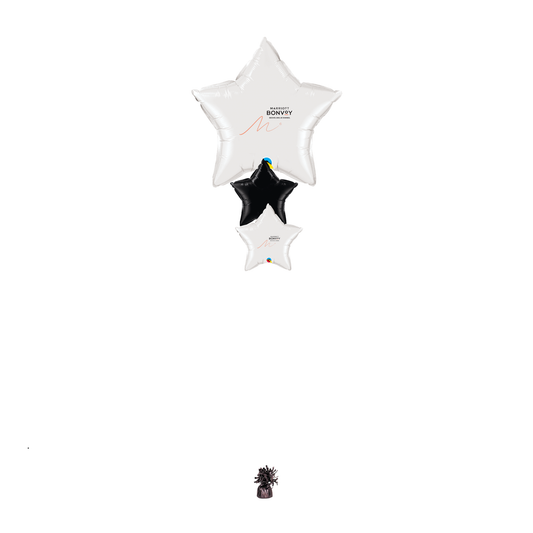 Bouquet of 3 with 36" Star with Bonvoy Logo