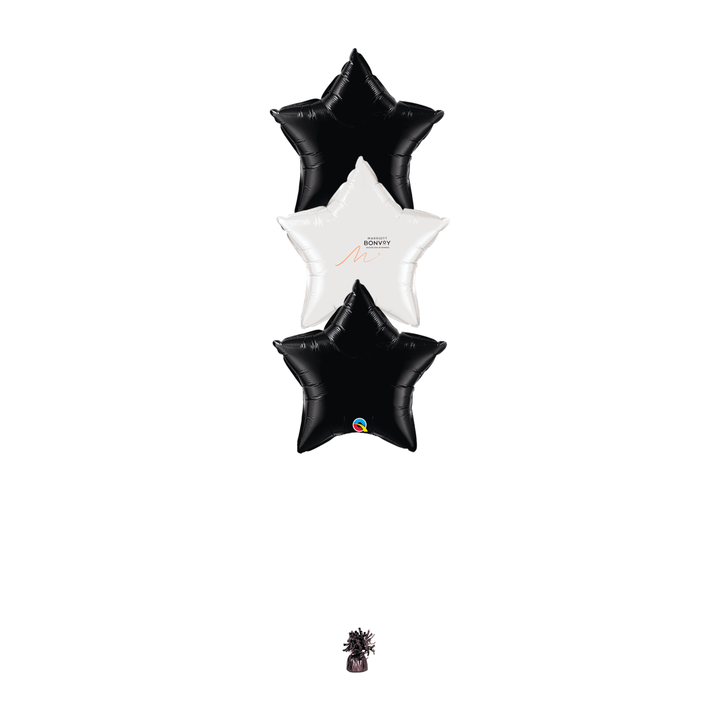 Bouquet of 3 (Table Height) with Bonvoy Logo - Black White Black